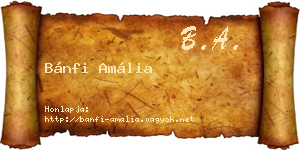 Bánfi Amália névjegykártya